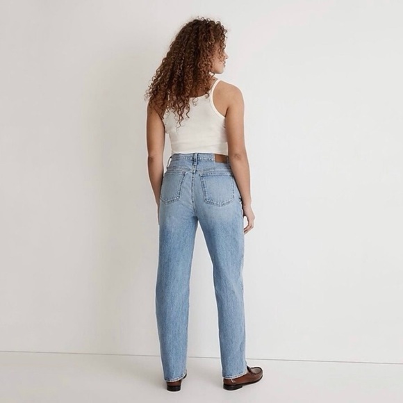 Madewell Petite Perfect Vintage Straight Jean High Waist Rigid Denim Seyland 25P - Picture 3 of 16